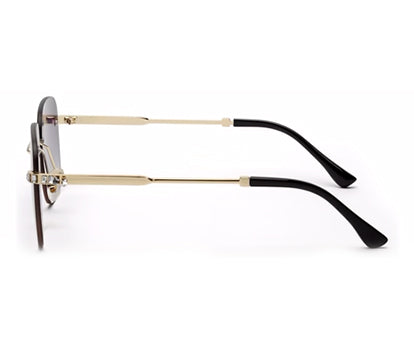 Gradient Purple Square Rimless Sunglass for Women