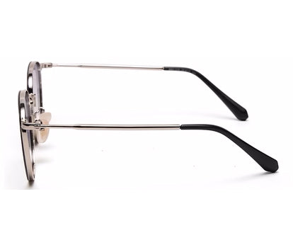Gradual Grey Blue Oval Shaped UV Sunglass