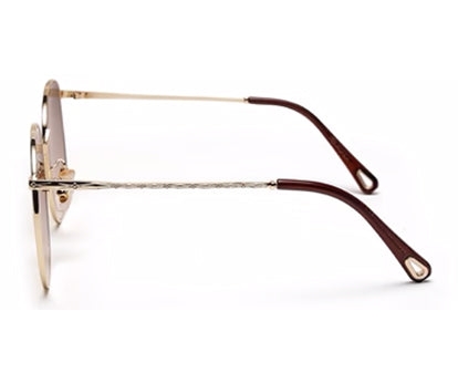 Gradual Brown Oval Shaped UV Sunglass for Women