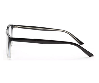 Gradient Black and Transparent Square Eyeglasses for Men