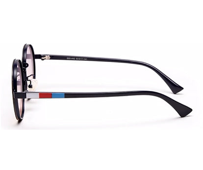 Gradual Grey Brown Round Shaped UV Sunglass