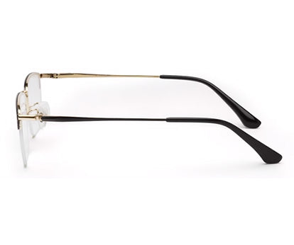 ZENITH TITANIUM GOLDEN BLACK HALF RIM GLASSES FOR MEN