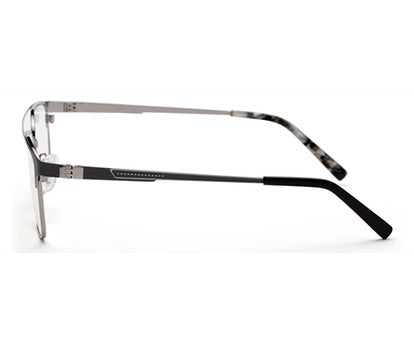 Grey Matte Rectangle Eyeglasses for Men