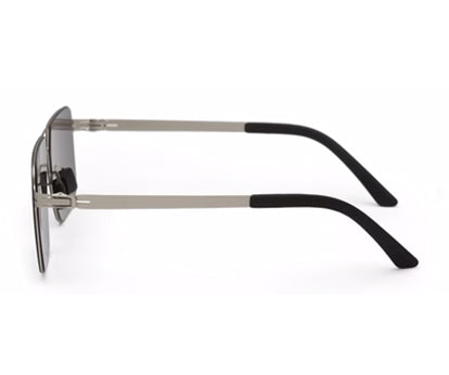 Zenith UV400 Titanium Silver Grey Rectangle Polarized Goggles for Men