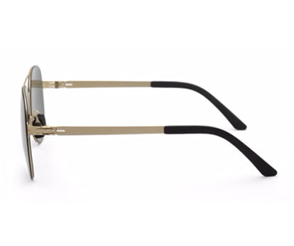 Zenith UV400 Titanium Large Aviator Polarized Sunglasses in Golden Frame