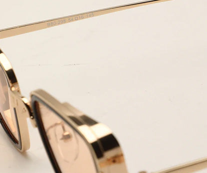 Light Brown Square Shaped UV Sunglass