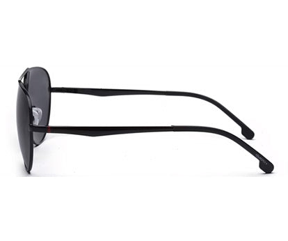 Black Aviator Full Rim Metal Sunglasses