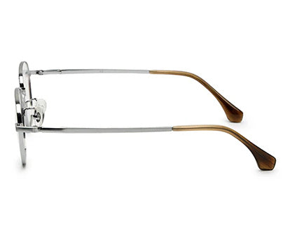 Zenith Titanium Silver Square Spectacles