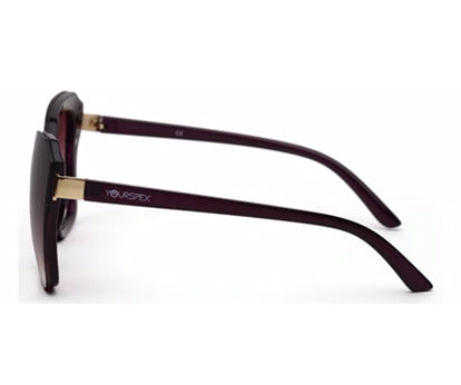 Wine Square Shaped UV 400 Sunglass for Women