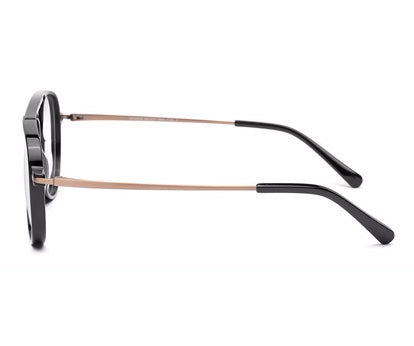 Trendy Black Round Glasses