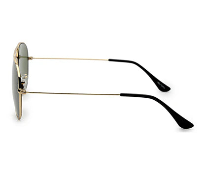 GoldPilot Aviator Green Lens Classic Shade Sunglasses