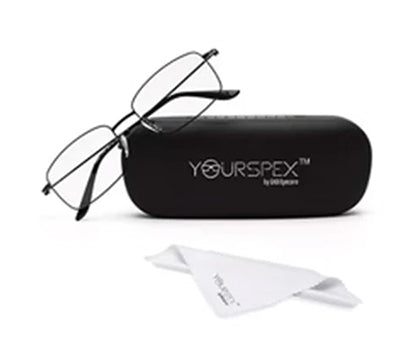 MATTE BLACK RECTANGLE EYEGLASSES