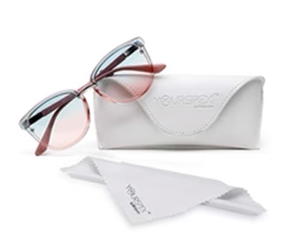 Gradual Blue Pink Cateye Style UV Sunglass for Women
