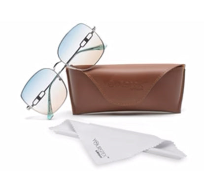 Gradient Blue Large Square UV  Protection Sunglass for Women