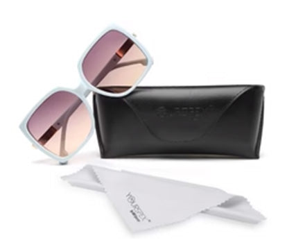 Light Blue Square UV Sunglass for Women
