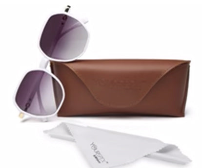 White Oval UV Sunglass for Women