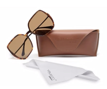 Tort Brown Large Square UV Protection Sunglasses for Women