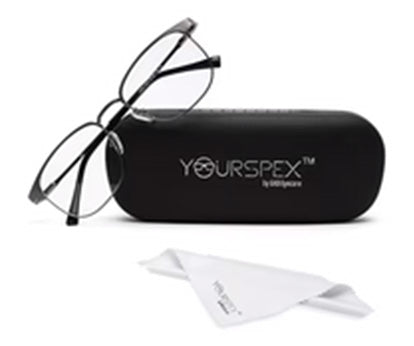 METALLIC GREY UNISEX CLUBMASTER EYEGLASSES