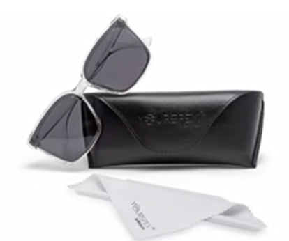 Transparent Black Large Wayfarer UV Protection Sunglass for Women