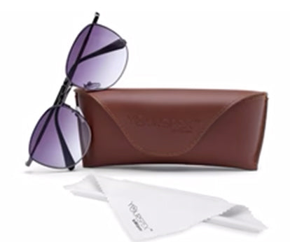 Gradient Purple Metal UV Sunglass for Men and Women