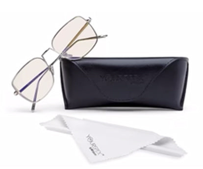 Silver Metal Square UV Sunglass for Women and Men