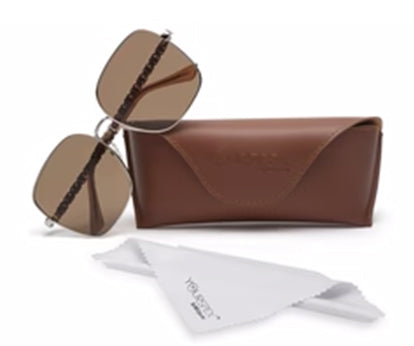 Brown Large Square UV Protection Sunglasses for Women