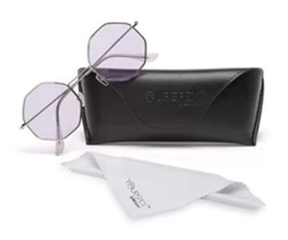 Purple Hexagon Unisex UV Protected Sunglass for Men & Women