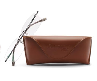 Zenith Titanium Silver RImless Glasses for Men