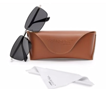 Gunmetal Rectangle Polarized Sunglass for Men