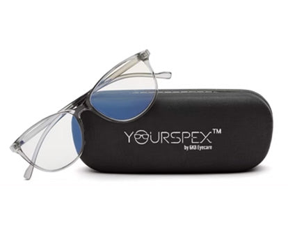 Transparent Grey Cateye Eyeglasses for Women