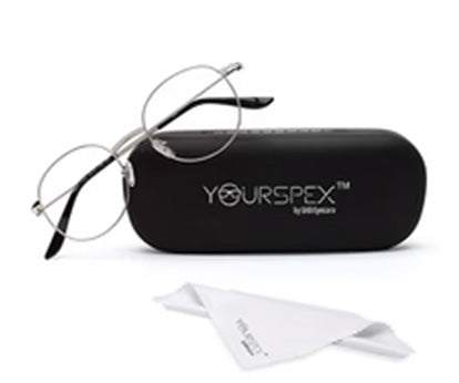 SILVER UNISEX OVAL GLASSES