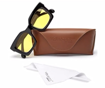 Vintage Thick Yellow Square Sunglass