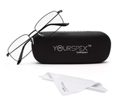 MATTE BLACK RECTANGLE EYEGLASSES