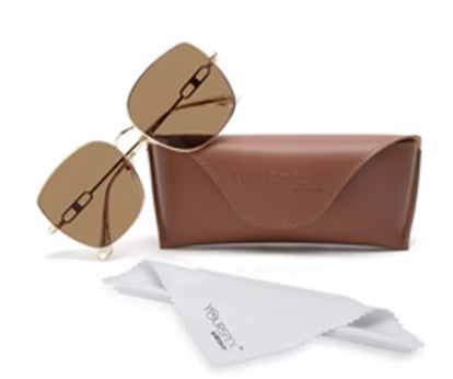 Light Brown Large Square UV Protection Sunglass for Unisex
