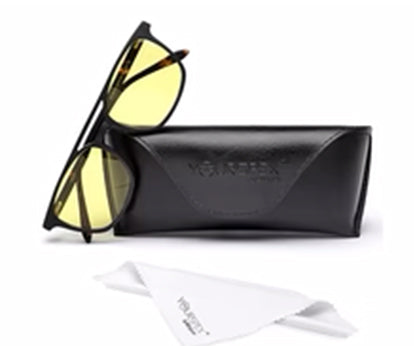 Retro Square Black Yellow Sunglasses