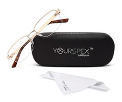 HALF RIM TORT TEMPLE RECTANGLE CHASHMA FOR MEN