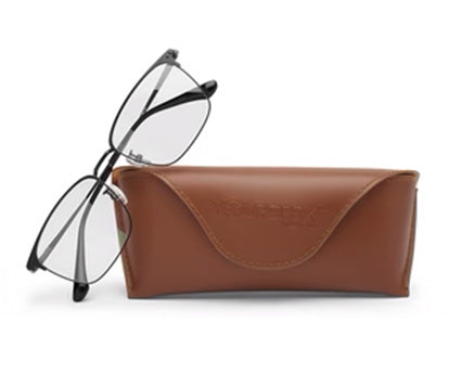 ZENITH TITANIUM BLACK RECTANGLE SPECS FOR MEN