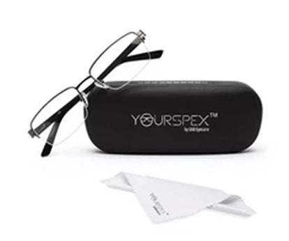 HALF RIM BLACK EYEGLASS FOR MEN