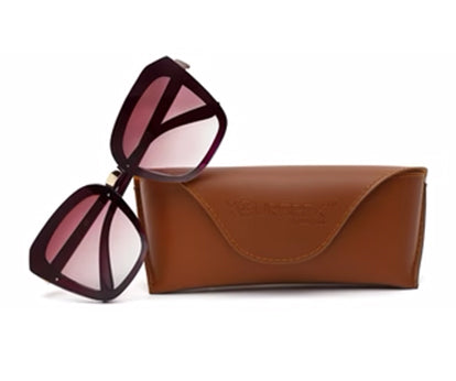 Wine Square Shaped UV 400 Sunglass for Women