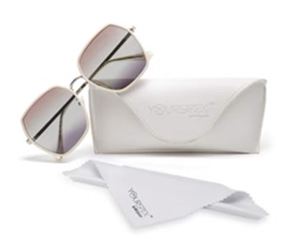 Gradient Brown Purple Large Square UV Protection Sunglasses for Women