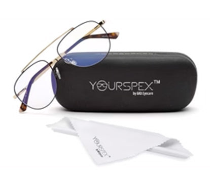 Black Gold Aviator Eyeglasses for Men