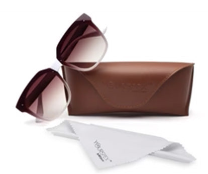 Gradient Brown White Wayfarer UV Sunglass for Women
