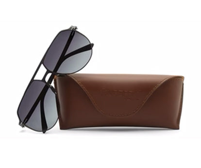 Zenith UV400 Titanium Gradient Grey Aviator Polarized Sunglasses for Men