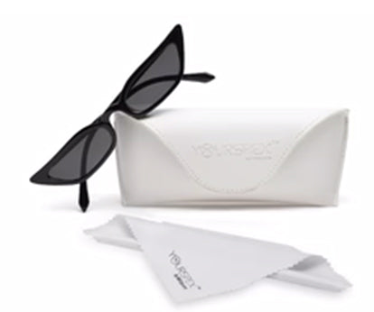 Black Large Cateye Vintage UV Protected Sunglass for Women