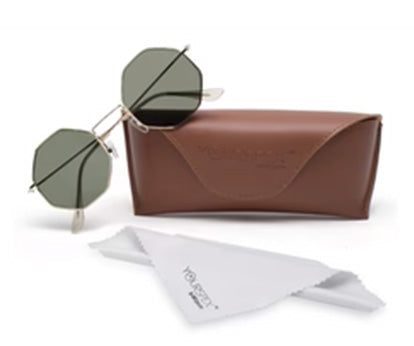 Green Hexagon Unisex UV Protected Sunglass
