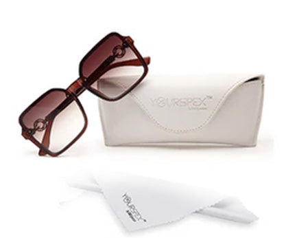 Gradient Brown Large Squared UV Sunglass