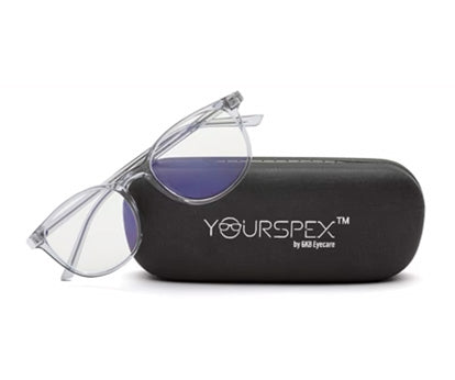 Transparent Blue Oval Eyeglasses for Men and Women