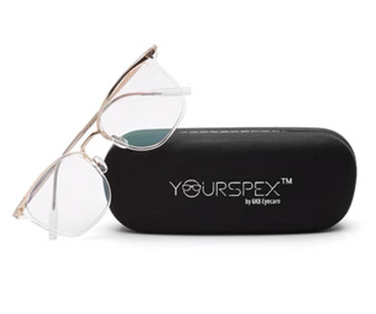 ZENITH TITANIUM TRANSPARENT GOLD WAYFARER UNISEX CHASHMA