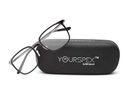 Layered Black  & Silver Metallic Glasses