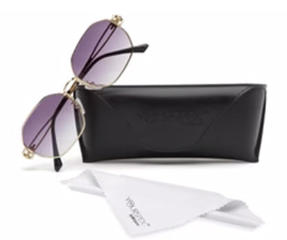 Purple Hexagon UV Sunglass for Men and Women